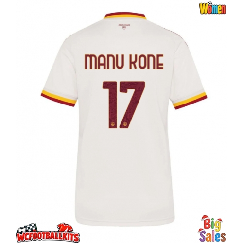 AS Roma Manu Kone #17 Replica Away Stadium Shirt for Women 2026-27 Short Sleeve